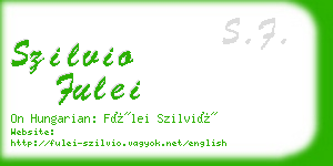 szilvio fulei business card